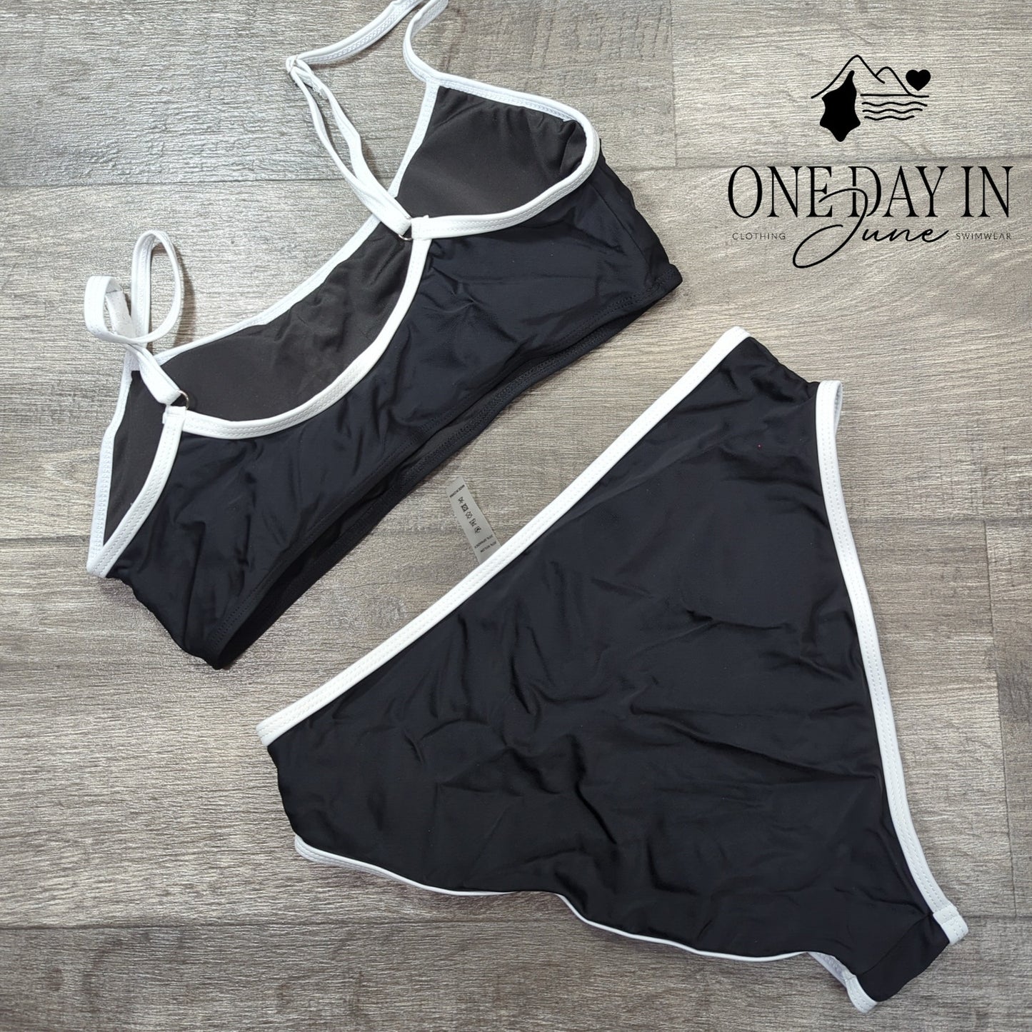 Aleumdr High Waist Crop Bikini Swimsuit Size M