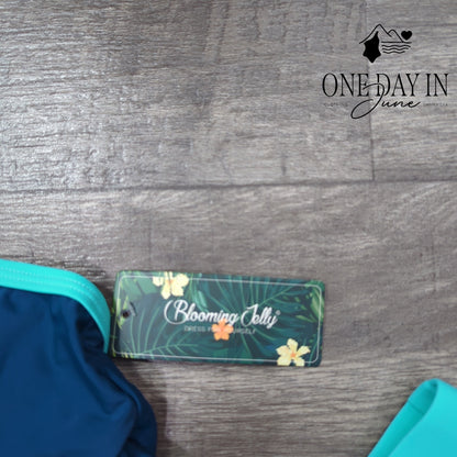 Blooming Jelly High Waist Crop Bikini Swimsuit Size S