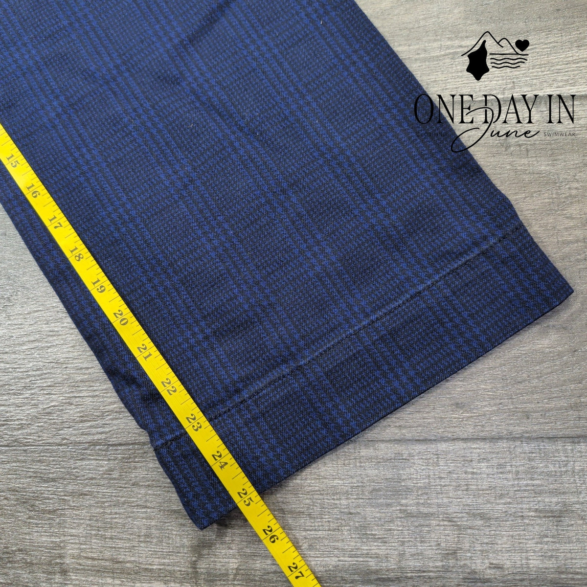 AG Adriano Goldschmied Wide Leg Crop Pants Navy Plaid NWT $215 Size 4 (27)
