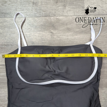 Floerns Cheeky High Cut One Piece Swimsuit Size L