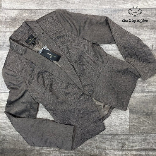 Worthington Herringbone One Button Blazer Size 4