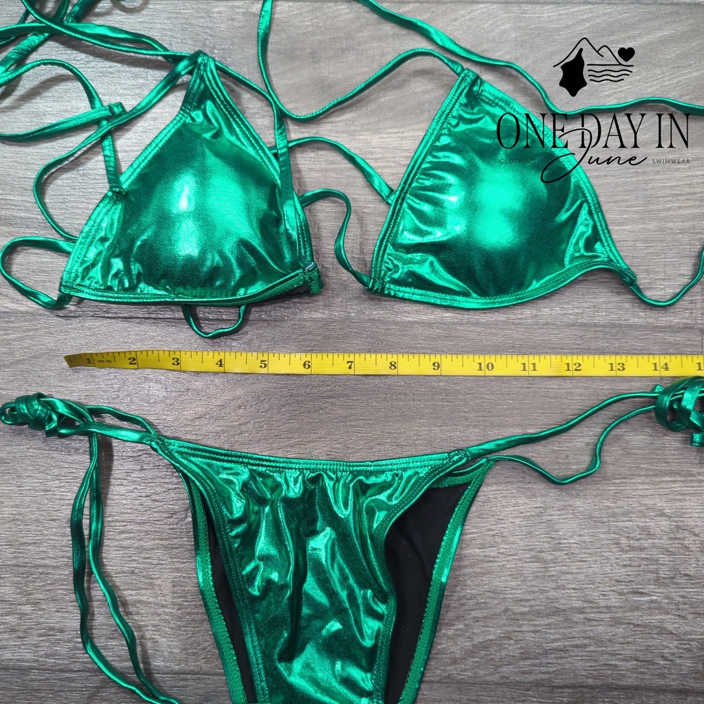 CharmLeaks Strappy Triangle Cheeky Tie Wrap Bikini Swimsuit Size M