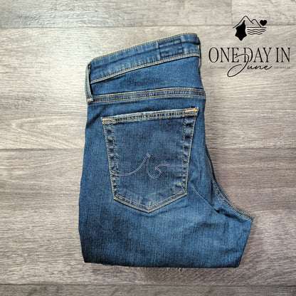 AG Adriano Goldschmied The Legging Ankle Jeans Distressed Blue NWT Size 4 (27)