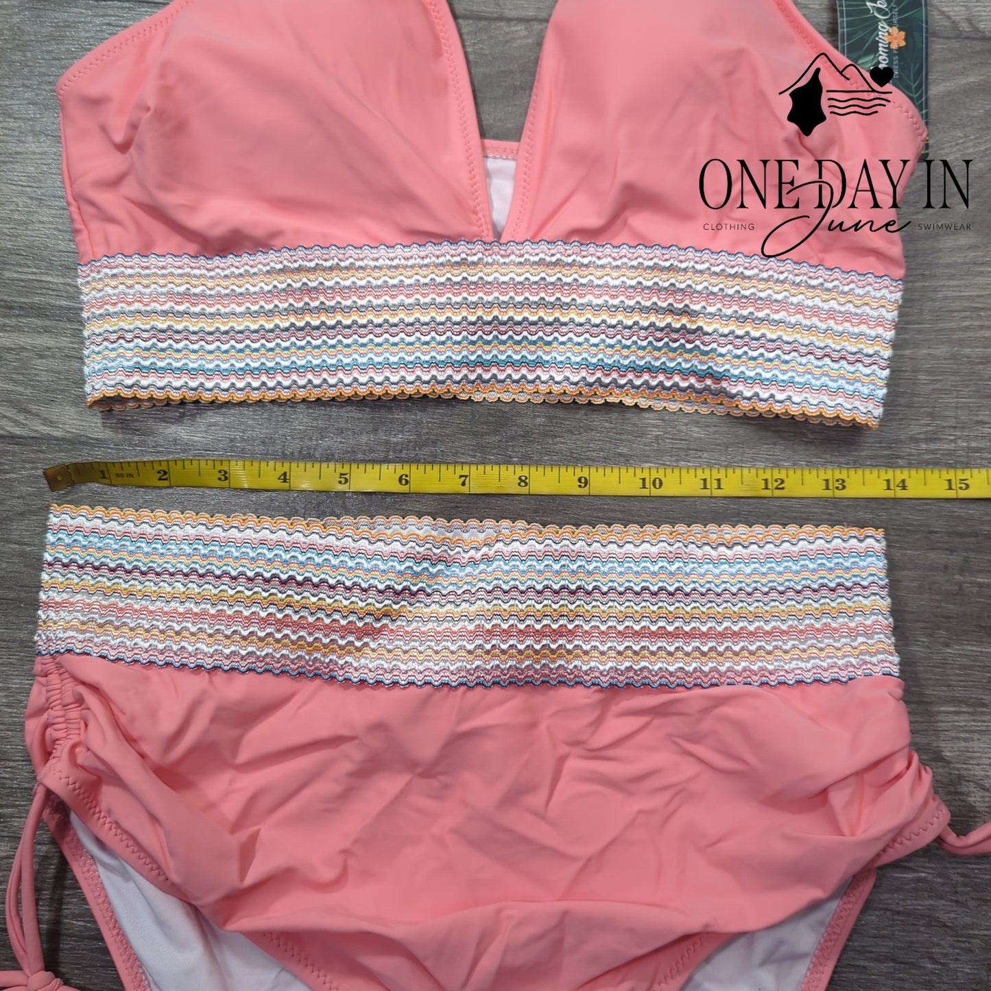 Blooming Jelly High Waist Bikini Swimsuit Size L