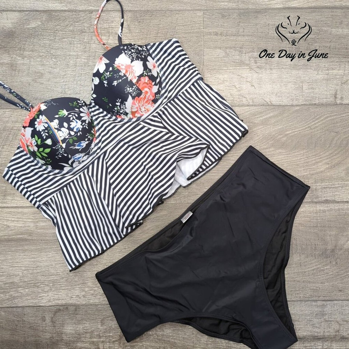 Shekini Underwire Flounce Bikini Swimsuit Size XXL