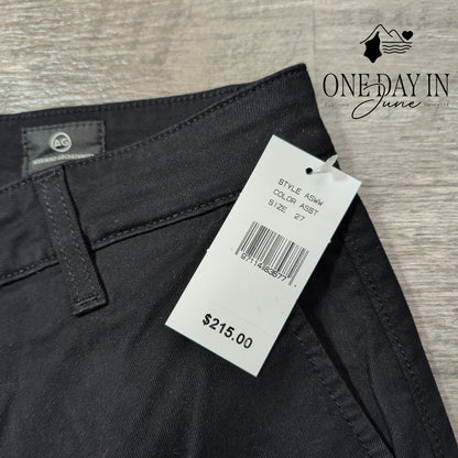 AG Adriano Goldschmied The Layla Cropped Flare Trouser Pants Black NWT Size 4