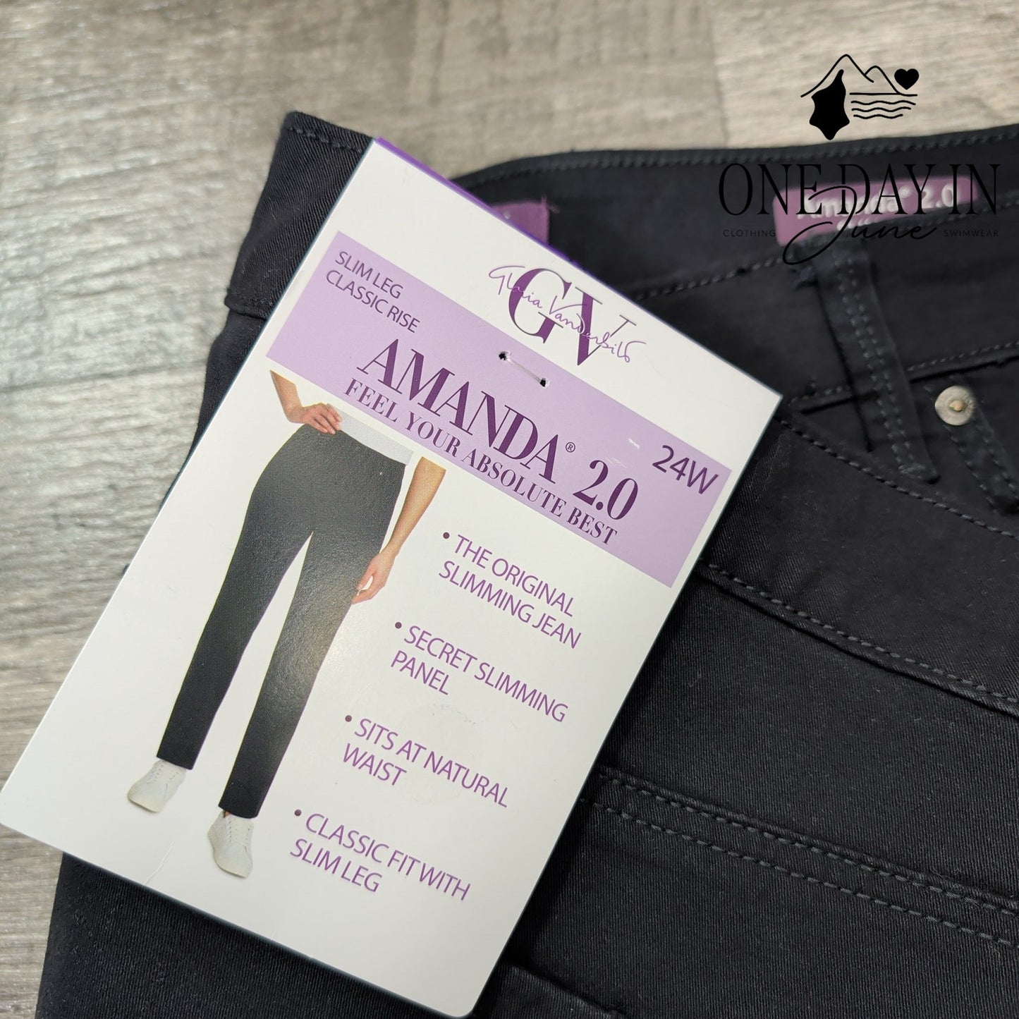 Gloria Vanderbilt Plus Size Amanda 2.0 Slim Leg Jeans Size 24W