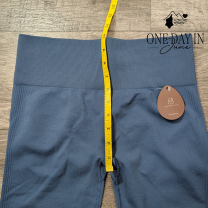 Shapellx High Waisted Seamless Shaping Leggings Blue NWT Size XL