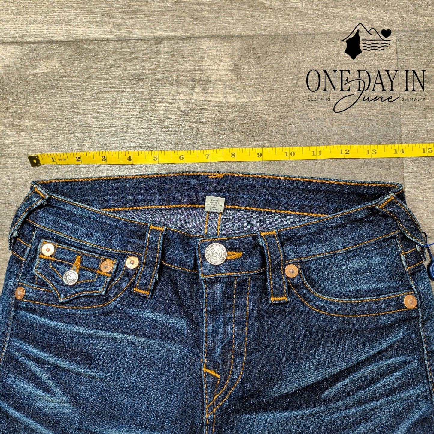 True Religion Legging Flap Skinny Jeans Dark Wash Blue NWT Size 6 (28)
