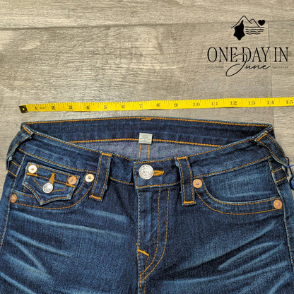True Religion Legging Flap Skinny Jeans Dark Wash Blue NWT Size 6 (28)