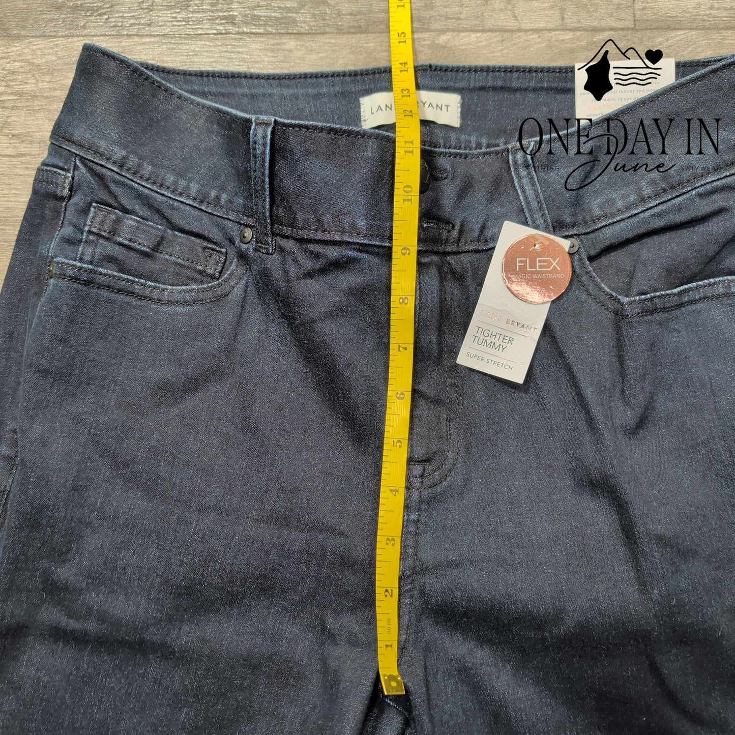 Lane Bryant Tighter Tummy High Rise Straight Jeans Dark Wash NWT Size 14