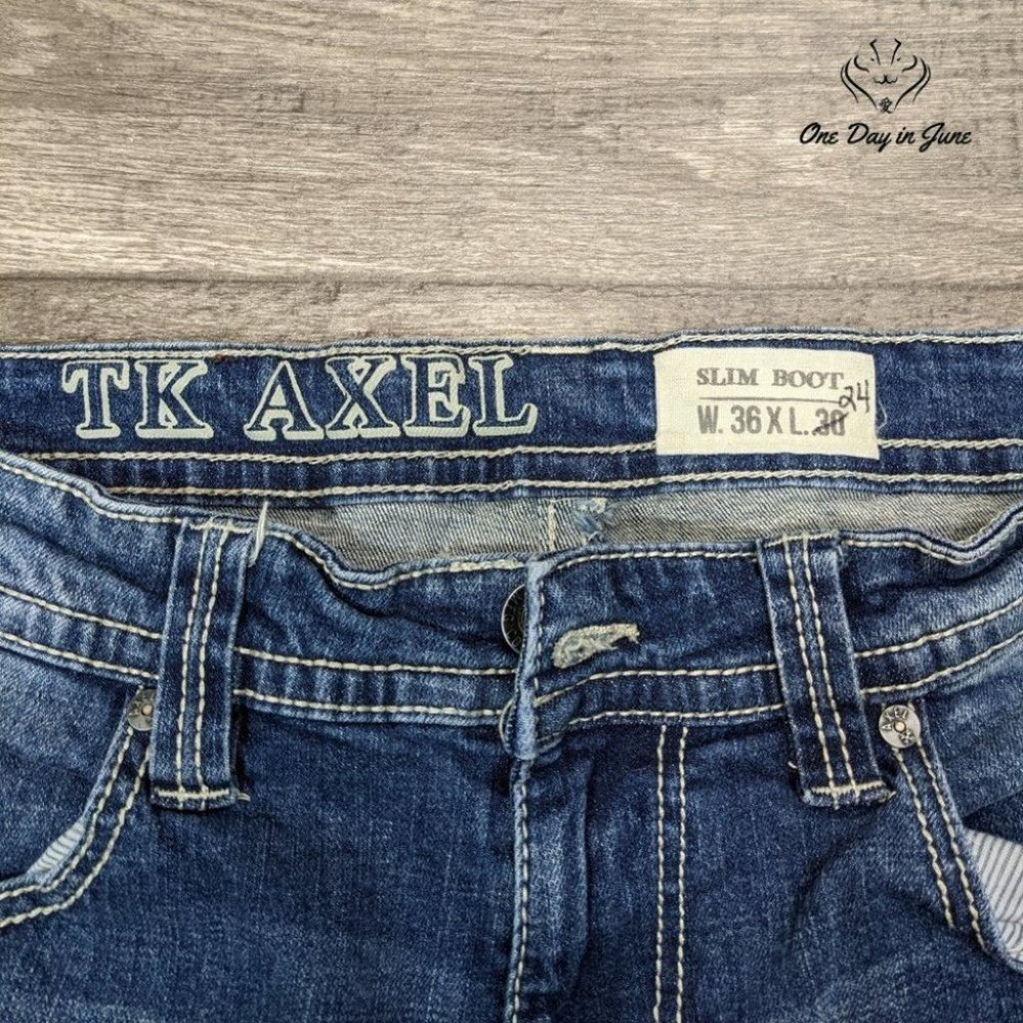 Tk Axel Slim Boot Jeans Size W36 L24
