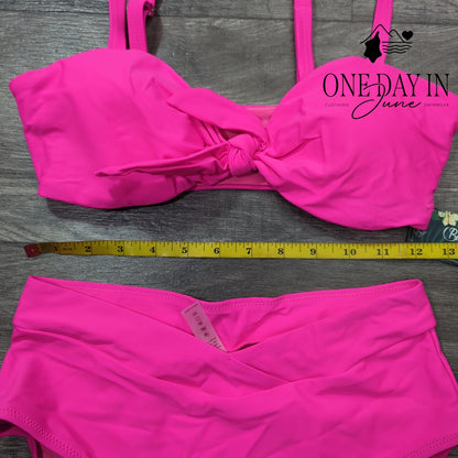 Blooming Jelly Knot Front Bikini Swimsuit Size S