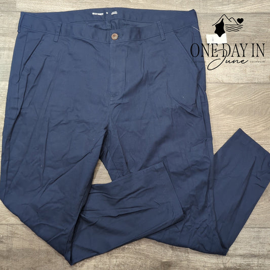 Old Navy High Rise Skinny Pants Navy Blue Stretch Chino NWT Size 18