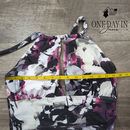 Aleumdr V Front Tummy Control One Piece Swimsuit Size XL