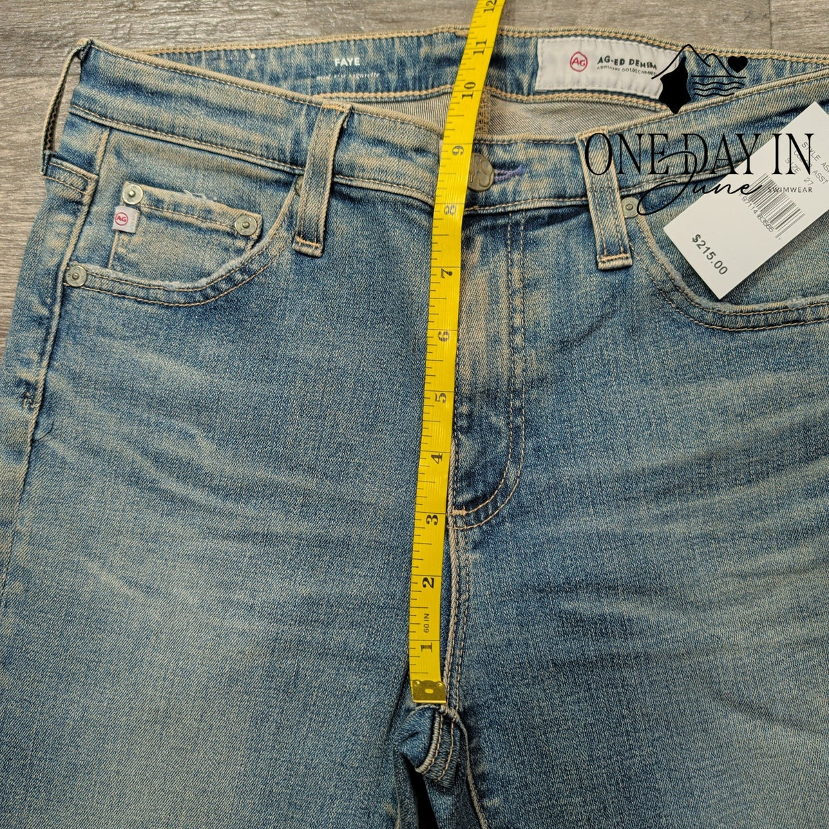 AG Adriano Goldschmied Faye Mid Rise Cigarette Jeans Blue NWT Size 4 (27)