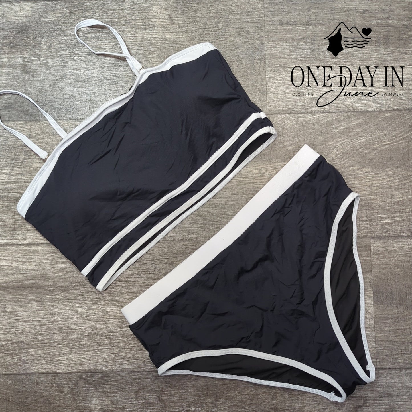 Yonique Bandeau High Waist Bikini Swimsuit Size XL