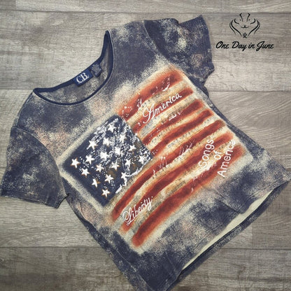 CB Casual American Flag Tee Shirt Size XL