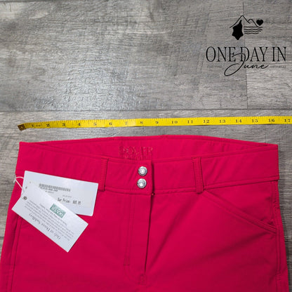 Dover Saddlery Windham Oxford Knee Patch Breeches Red Black NWT Size 6 (28)