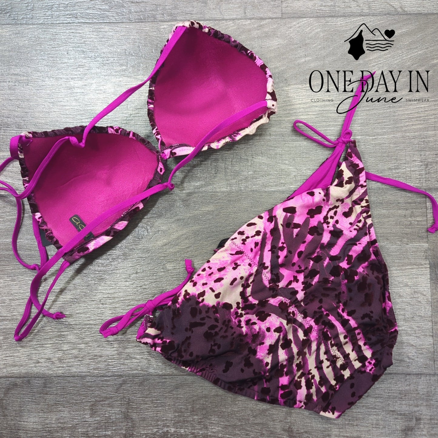 A.Che Padded Tie Side Bikini Swimsuit Size M