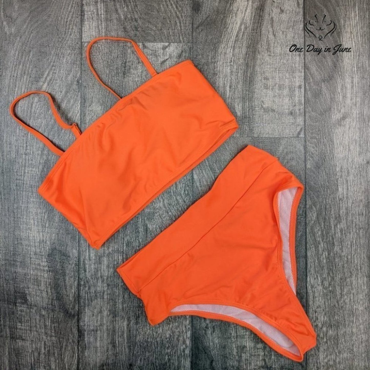 Pink Queen Removable Strap High Waist Bikini Swimsuit Size S