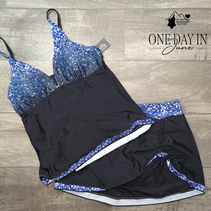 Rekita Skirted Tankini Swimsuit Size XL