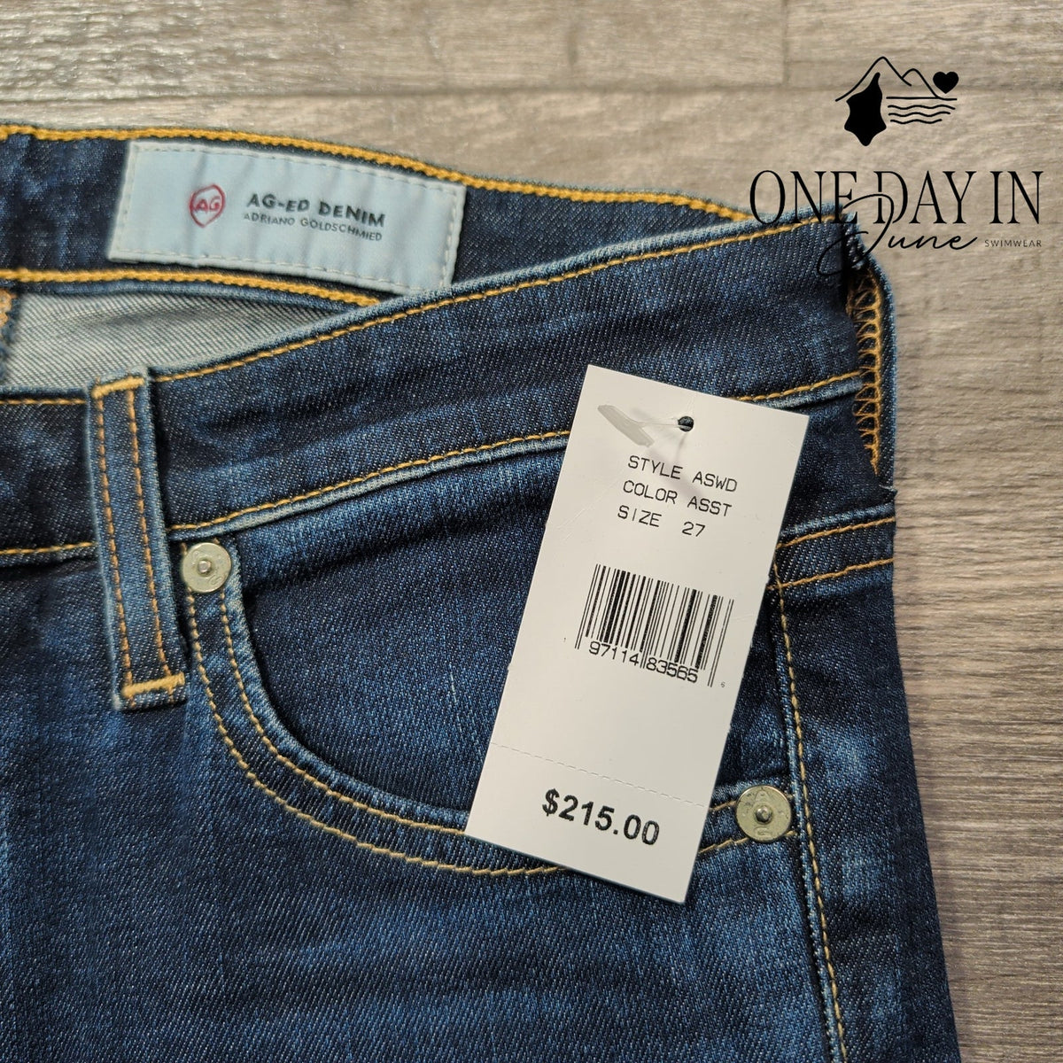 AG Adriano Goldschmied The Prima Cigarette Leg Jeans Blue NWT Size 4 (27)