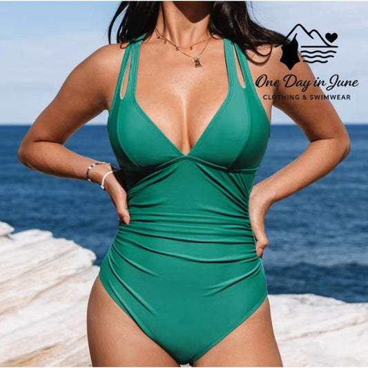 Cupshe Tie Back One Piece Swimsuit Size S