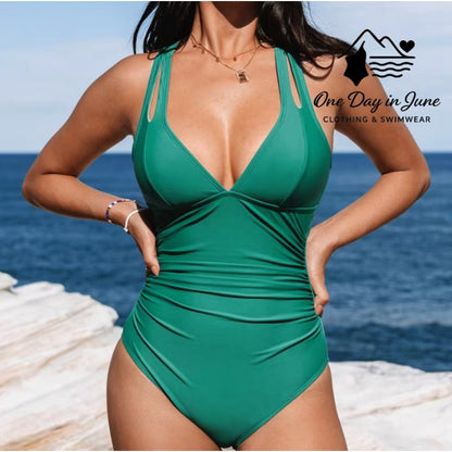 Cupshe Tie Back One Piece Swimsuit Size S