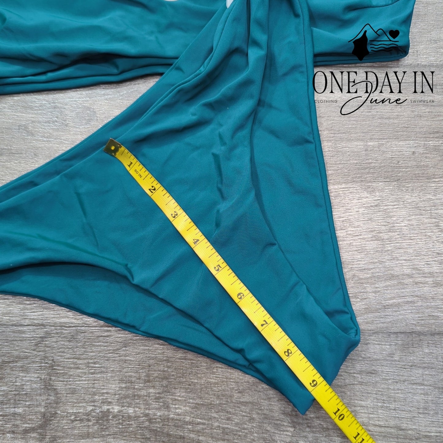 Zaful Bikini Swimsuit Teal Green Bralette Moderate Coverage NWT Size M