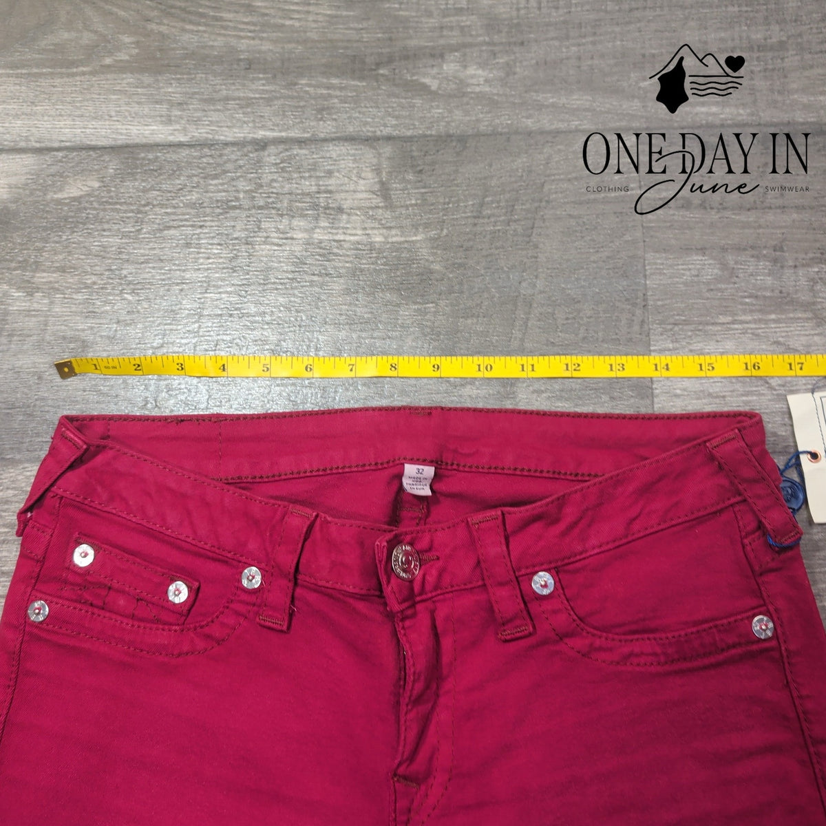 True Religion Basic Jegging Jeans Berry Pink Skinny Stretch NWT Size 32 (14)