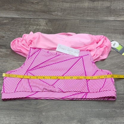 Xersion Girls Double Up Workout Tank Top Pink Happiness NWT Size 18.5 Plus