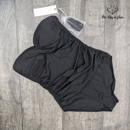 Anne Cole Twist Front One Piece Swimsuit Size 6