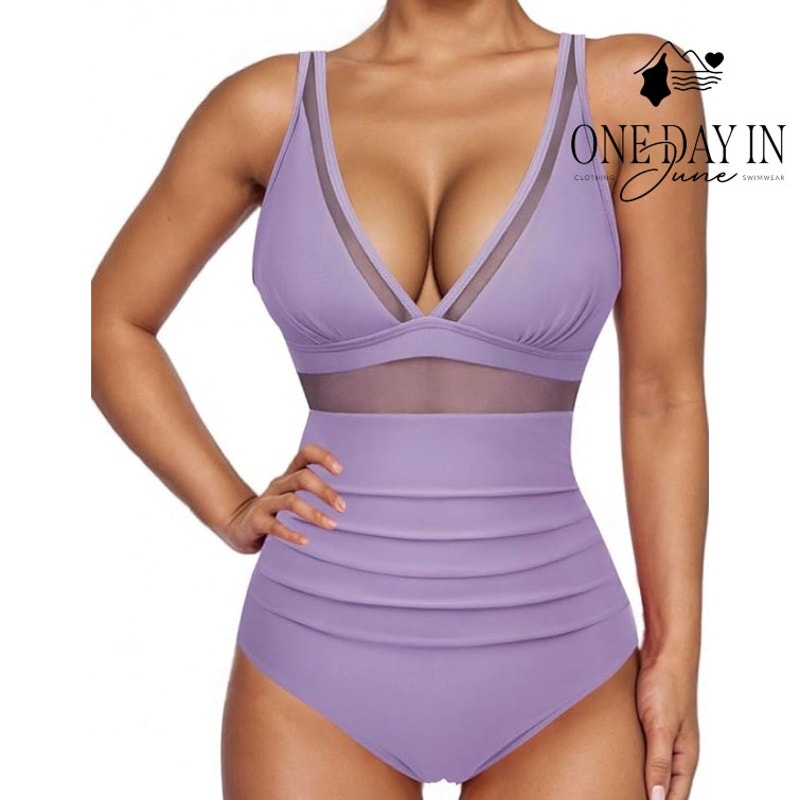 Zando Mesh Cut Out One Piece Swimsuit Size L