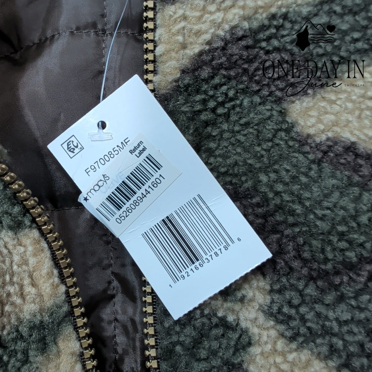 Weatherproof Vintage Sherpa Fleece Vest Camo Full Zip NWT Men's Size M