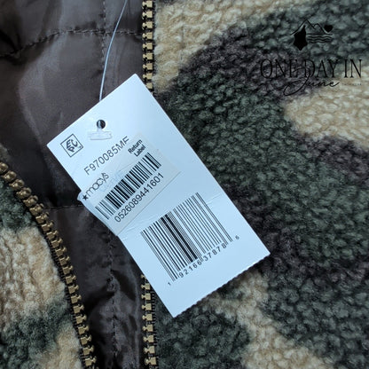 Weatherproof Vintage Sherpa Fleece Vest Camo Full Zip NWT Men's Size M