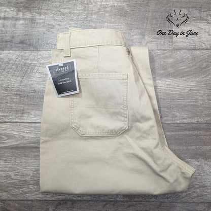 Lee Straight Leg Jeans Ivory Cream Utility Pants NWT Size 16