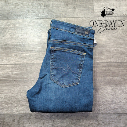 AG Adriano Goldschmied The Prima Mid Rise Cigarette Jeans Blue NWT $215 Size 4