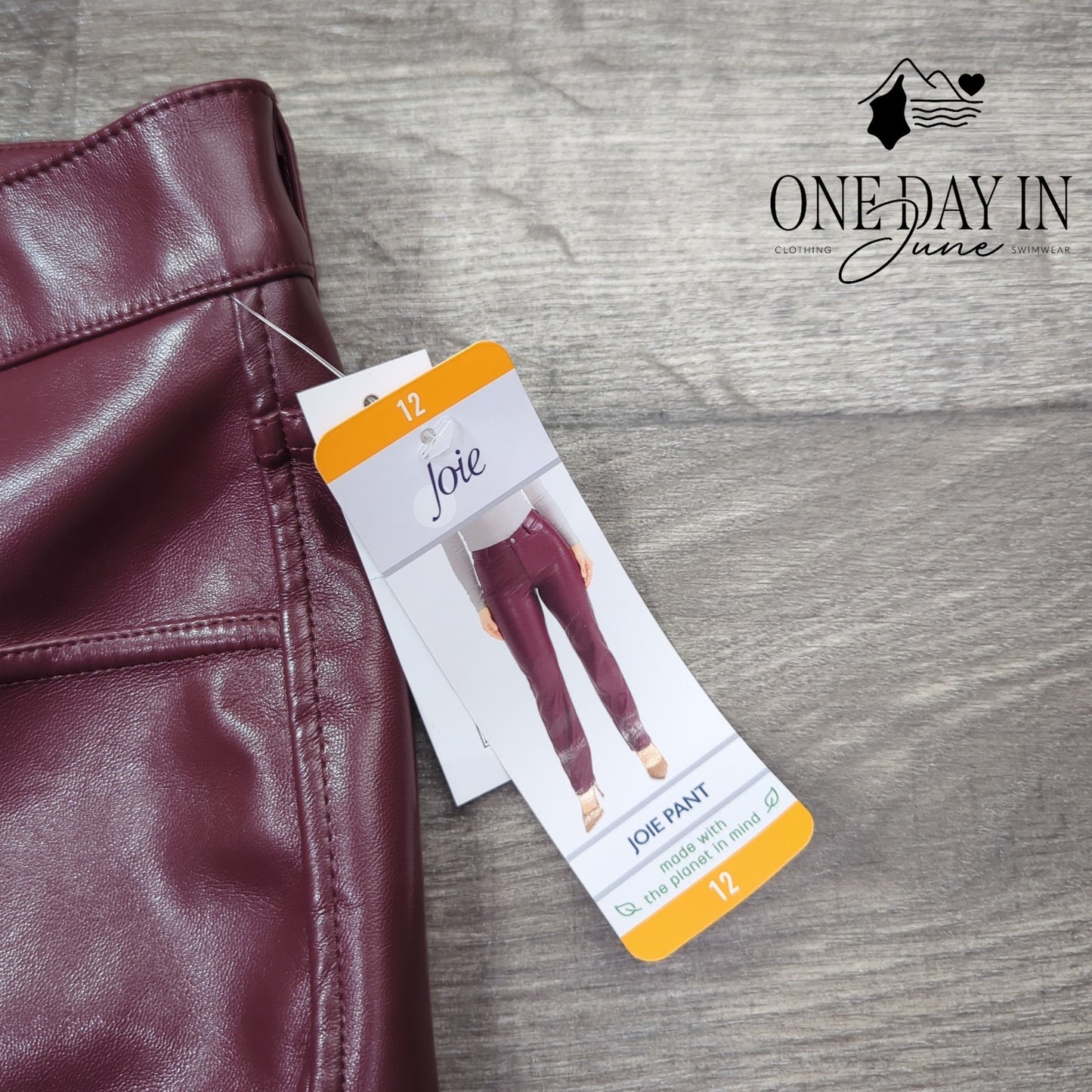 Joie Faux Leather Pants Size 12