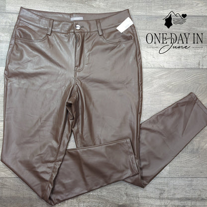 Maurices Faux Leather Slim Pants Size 14