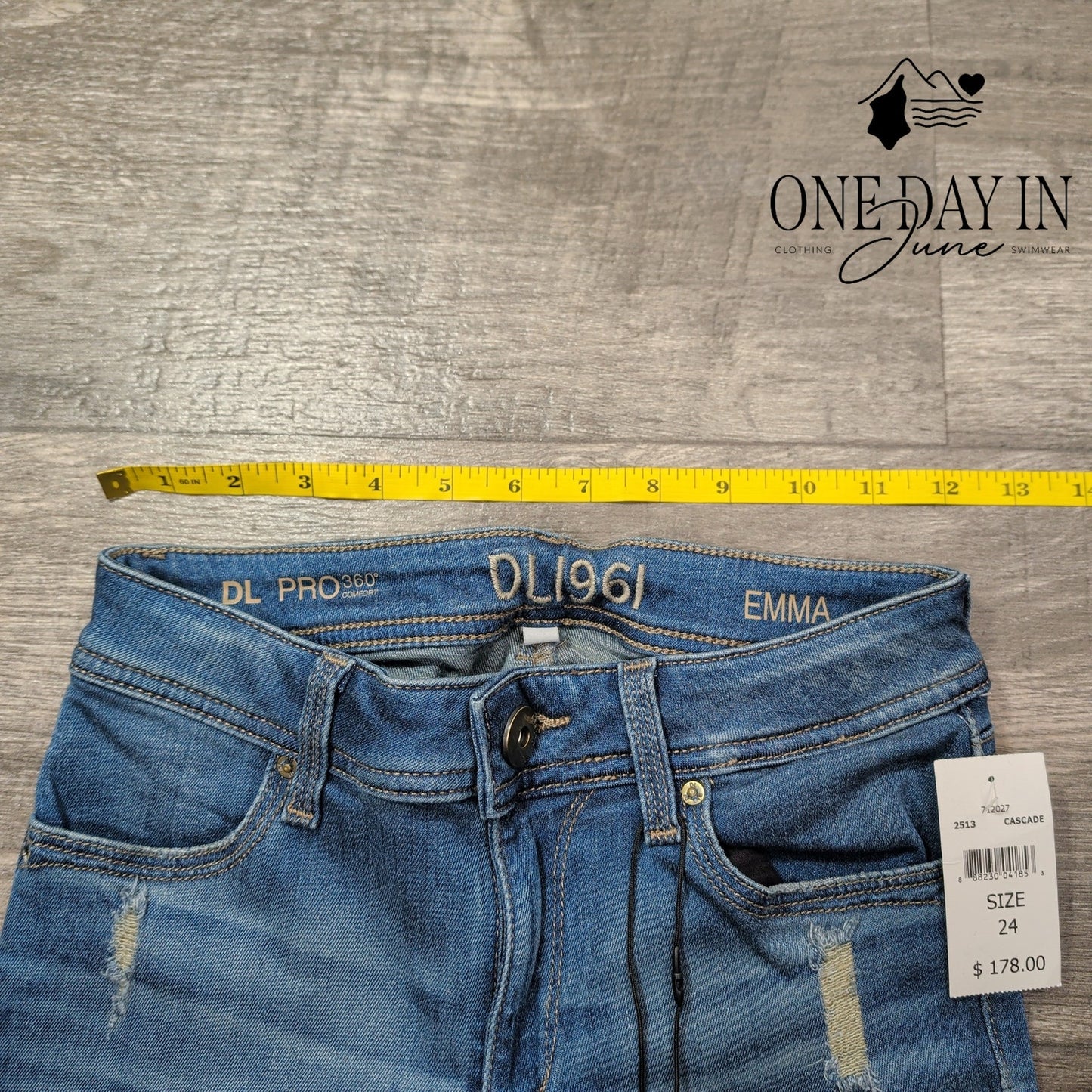 DL1961 Emma Legging Jeans Cascade Distressed Skinny NWT $178 Size 00 (24)