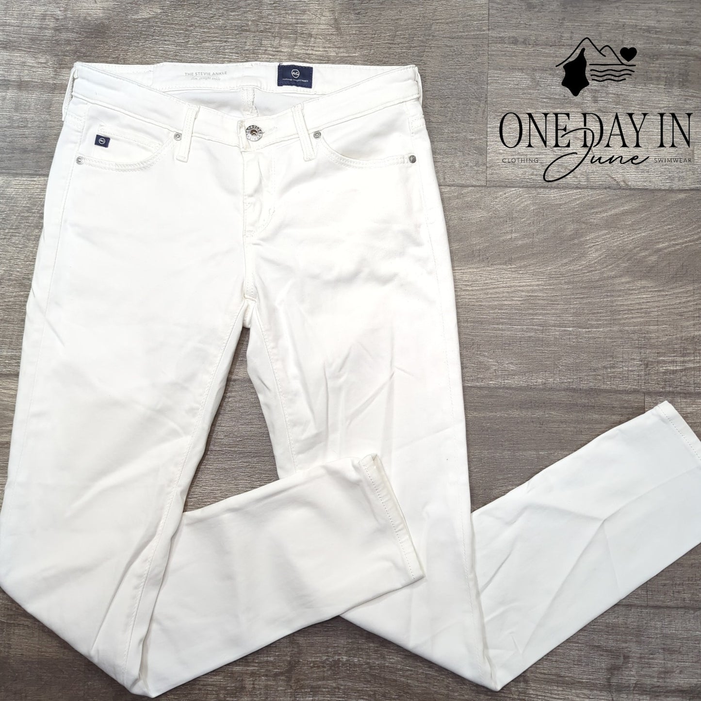 AG Adriano Goldschmied The Stevie Ankle Slim Straight Jeans Size 25 (2)