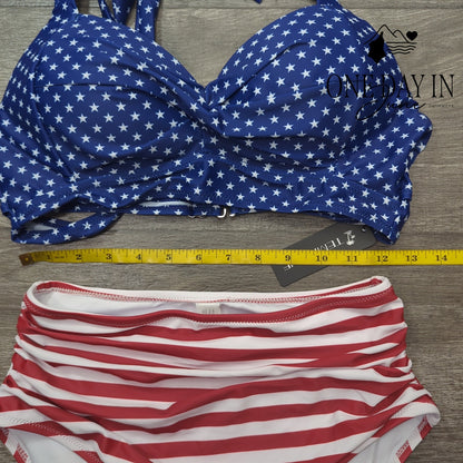 Tempt Me Halter High Waist Bikini Swimsuit Size M
