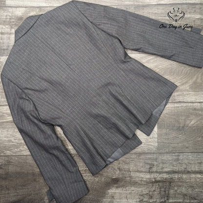 Tahari Petite Pin Stripe One Button Blazer Size 6P