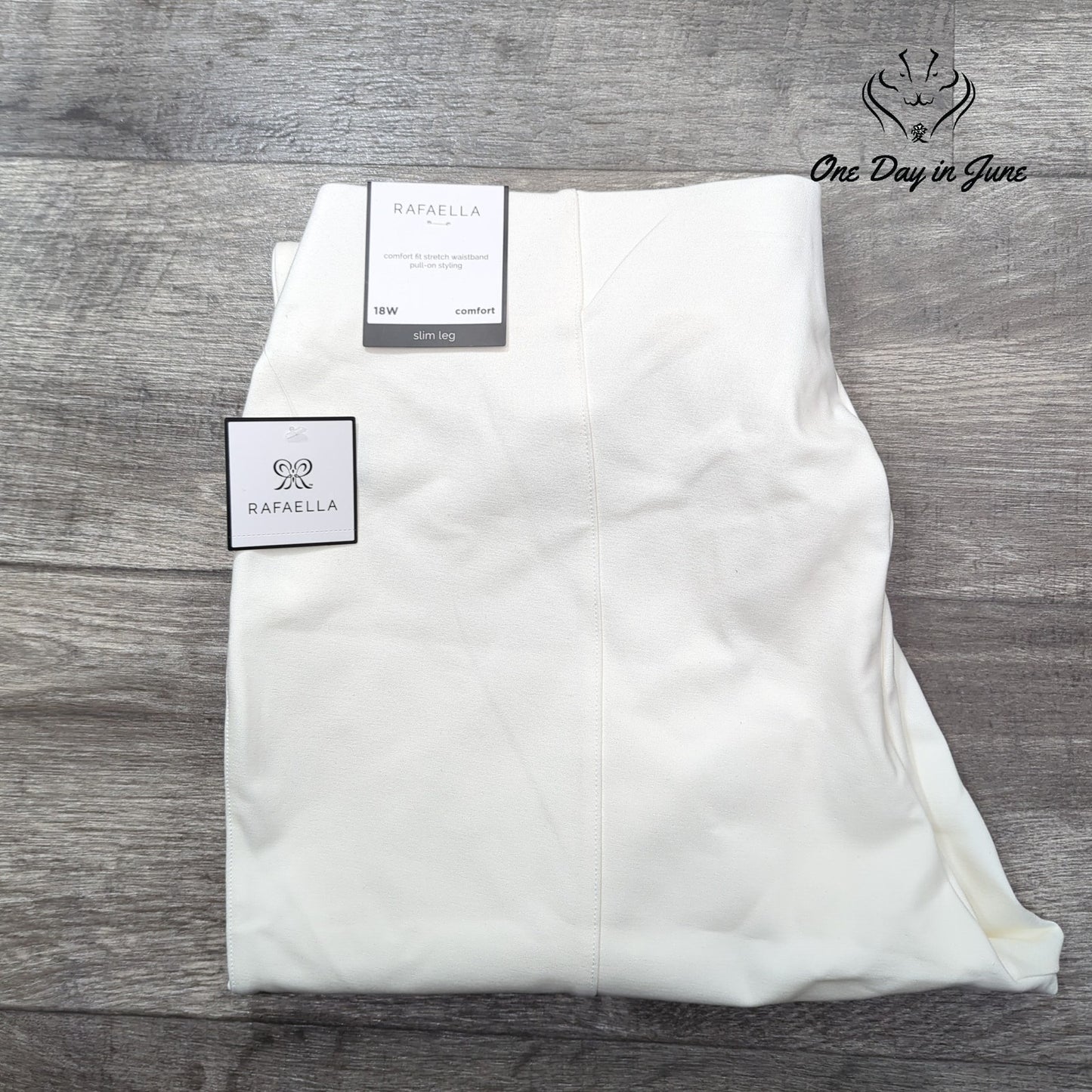 Rafaella Plus Size Slim Leg Comfort Waist Pants Size 18W