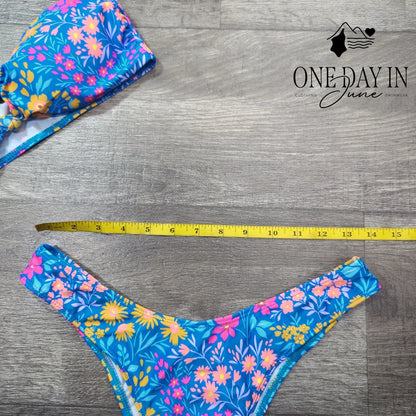 MakeMeChic Double Knot Bandeau Bikini Swimsuit Size L