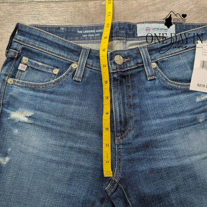 AG Adriano Goldschmied The Legging Ankle Distressed Skinny Jeans NWT Size 4 (27)