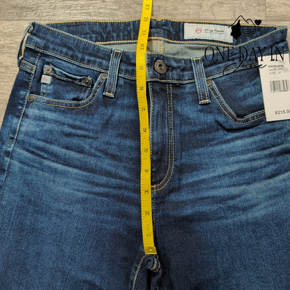 AG Adriano Goldschmied Straight Leg Jeans Dark Wash Blue NWT Size 4 (27)