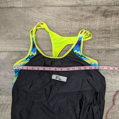 Dokotoo Blouson Striped Strappy T-Back Push up Tankini Size S