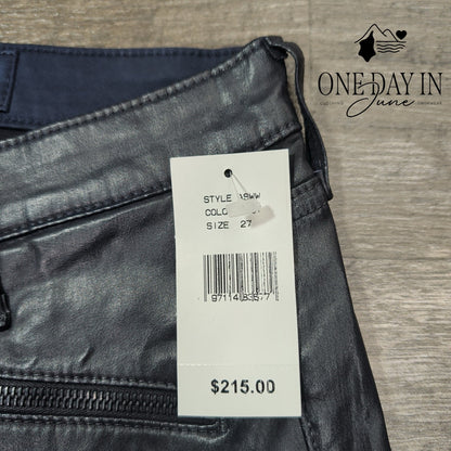 AG Adriano Goldschmied Legging Ankle Moto Faux Leather Skinny Jeans NWT Size 4